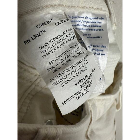 Wrangler Worldwide 661 White Wide Leg High Rise Denim Jeans Size 26 - Picture 16 of 16